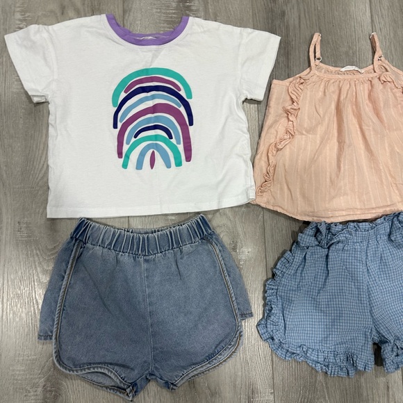 Denim cotton shirt shorts set bundle - Picture 2 of 3